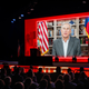 A video recording of Texas Gov. Greg Abbott plays during the National Rifle Association (NRA) annual convention on May 27, 2022 in Houston, Texas. The annual event came days after the mass shooting in Uvalde, Texas left 19 children and 2 adults dead.